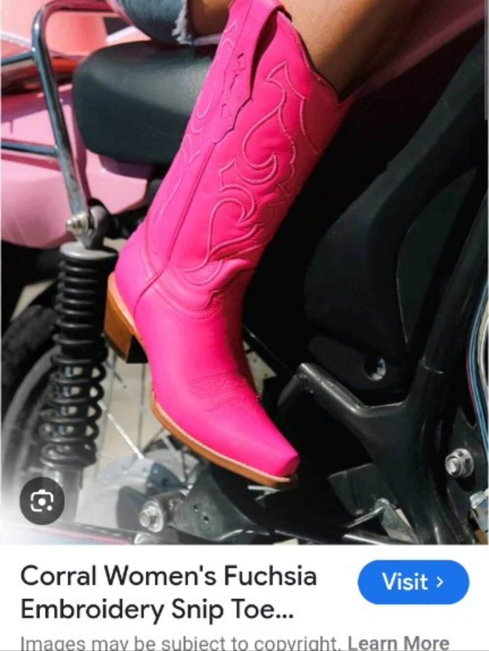 Corral Hot Pink Western Cowboy Boots MSRP $238 Worn Once EUC 10 Gorgeous!
